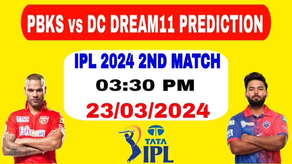 IPL 2024: Match 2 - PBKS vs DC - Dream11 Prediction and Match Analysis 100% Tips.